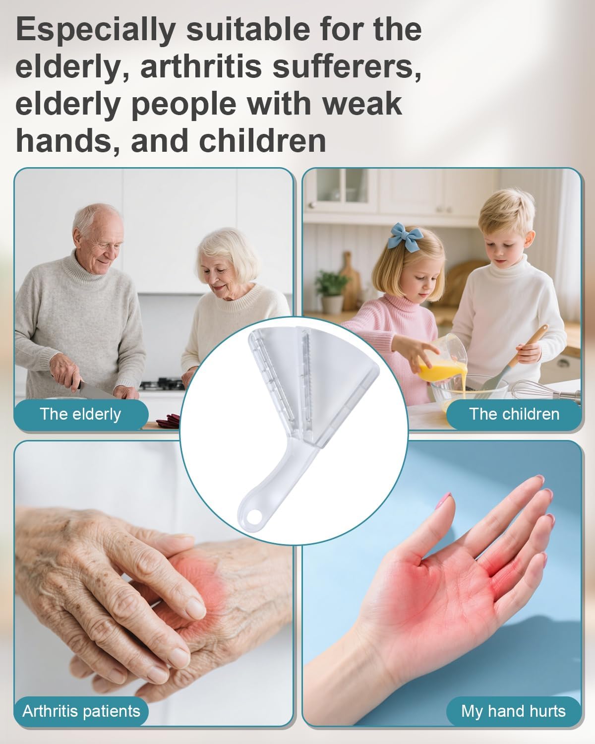 Jar Opener for Weak Hands, Multifunction Jar Opener Gripper, Bottle Openers for Seniors, Kitchen Gadgets, Non-Slip Jar Openers for Seniors, Arthritis, Lid Opener, Christmas Gifts for Elderly/Women/Men