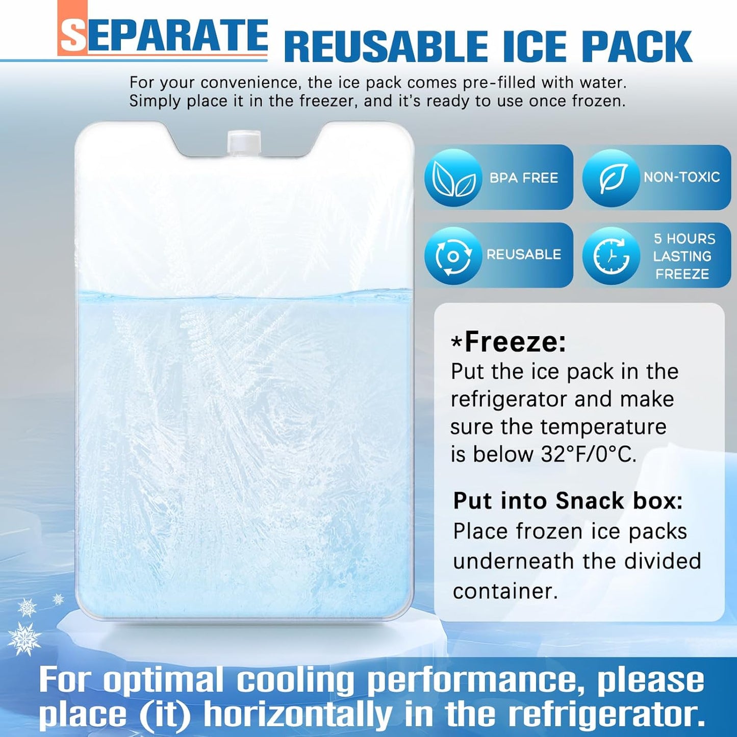 Chilled Portable Snackle Box Container with Reusable Ice Pack Bonus Insulated Bag 12 Compartment Divided Serving Tray Summer Beach Essentials for Charcuterie Snack Road Trip Picnic Keep Food Fresh