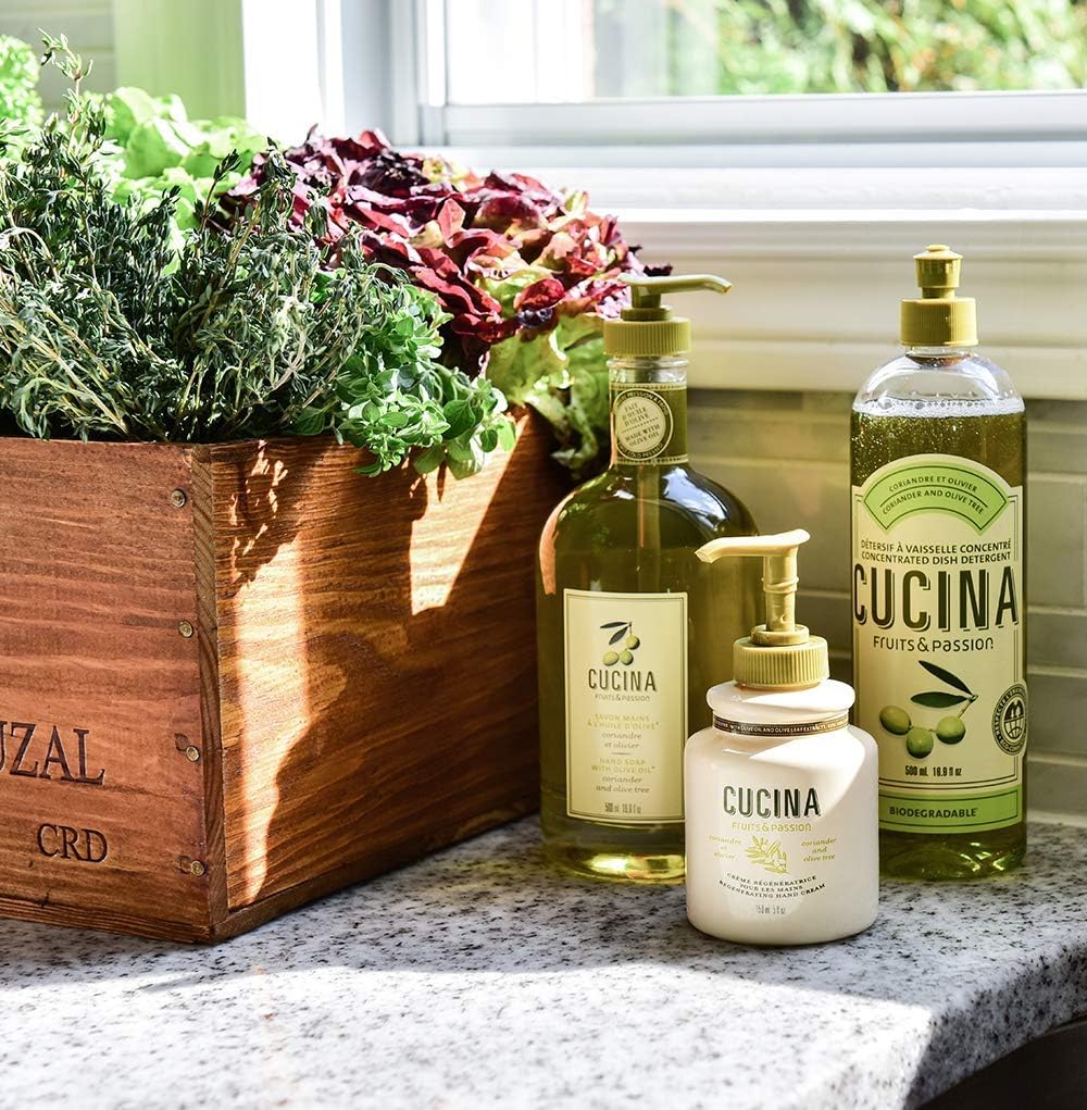 Fruits & Passion [Cucina] - Lime Zest & Cypress Tree Dish Soap Refill, All Natural Dish Detergent Liquid Refill, Vegan & Cruelty-Free, Clear Dish Soap Liquid Refill (33.8 fl oz)