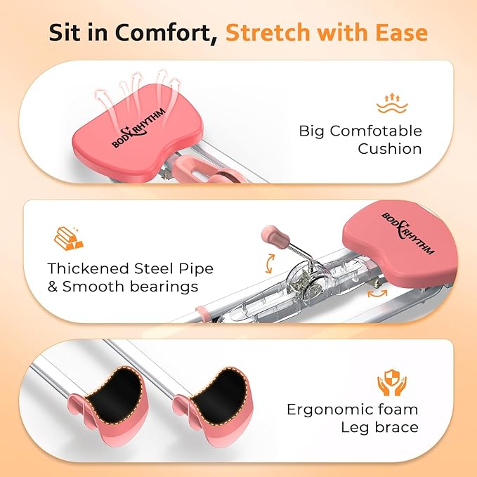 BODY RHYTHM Leg Stretcher - Split Machine for Leg Stretching - Flexibility Stretching Equipment - Ballet, Yoga, Dance, Martial Arts, MMA - Home Yoga Gym Fitness