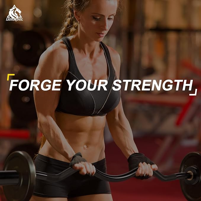 LIONSCOOL Premium 4ft/4.9ft/6ft Barbell for Strength Training and Olympic Weightlifting, 2 Inch Bar for Squats, Curls, Deadlifts, Presses, Hip Thrusts, 350lbs/500lbs/700lbs Weight Capacity