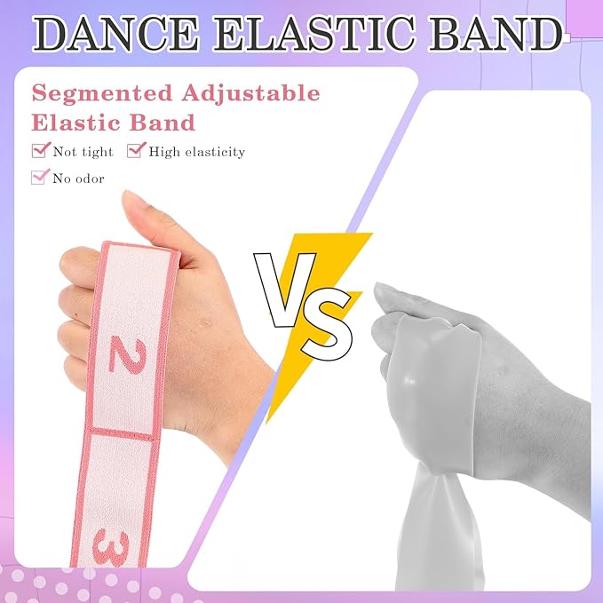 Stretch Strap for Kids Elastic Gymnastics Stretching Ballet Dance Band with 8 Loops Adjustable Exercise Training Resistance Strap for Children Stuff Pilates Latin Yoga Equipment