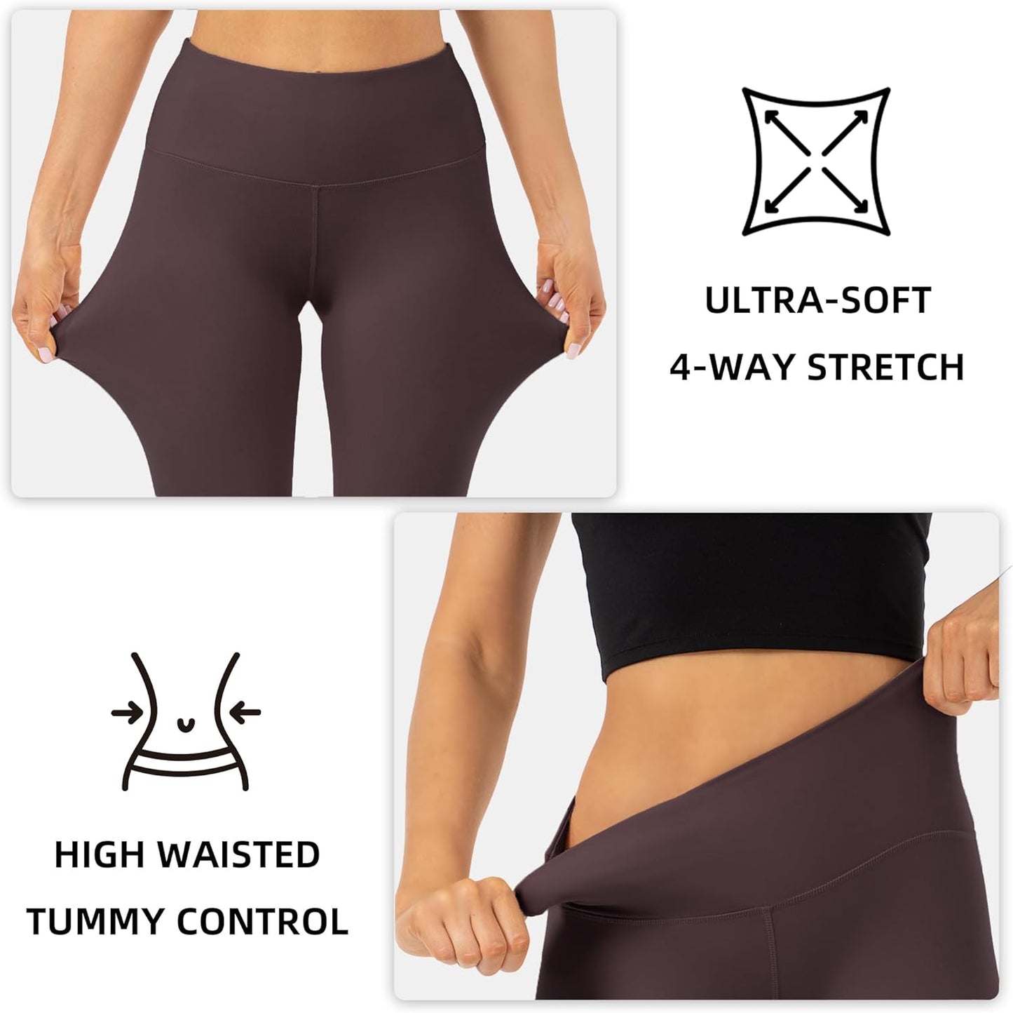 CHANAN High Waist Butt Lifting Leggings for Women Buttery Soft Breathable Yoga Pants with Hidden Pocket Tummy Control Gym