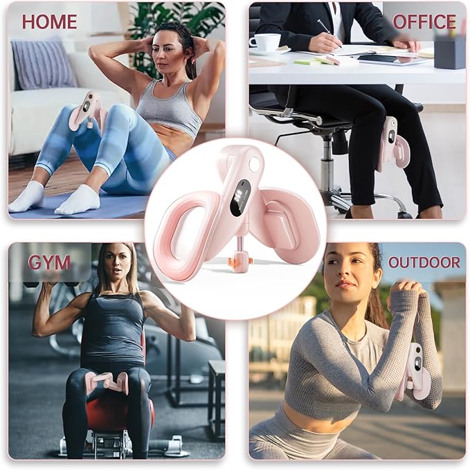 Thigh Master Hip Trainer Kegel Exerciser, Pelvic Floor Muscle Trainer for Women and Inner Thigh Exercise Workout for Men, Thigh & Hip Strengtheners for Home Gym Workout