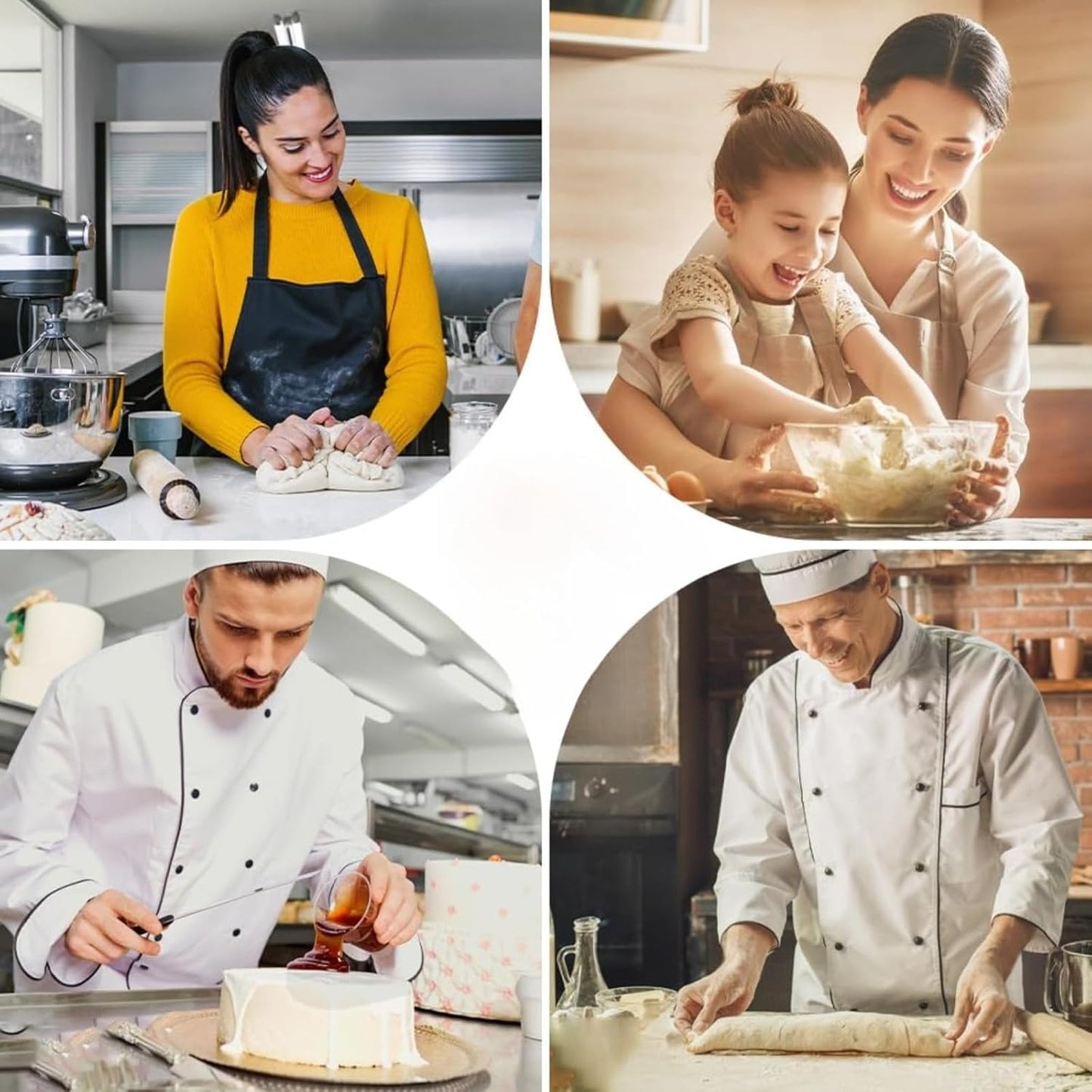 Flour Funnel for Kitchen Aid Mixer – Stand Mixer Attachment for KSM150 5-Quart Tilt-Head, Easy-Pour No-Mess Baking Tool, Fits Flour, Sugar & Egg Liquid, Dishwasher-Safe (White)