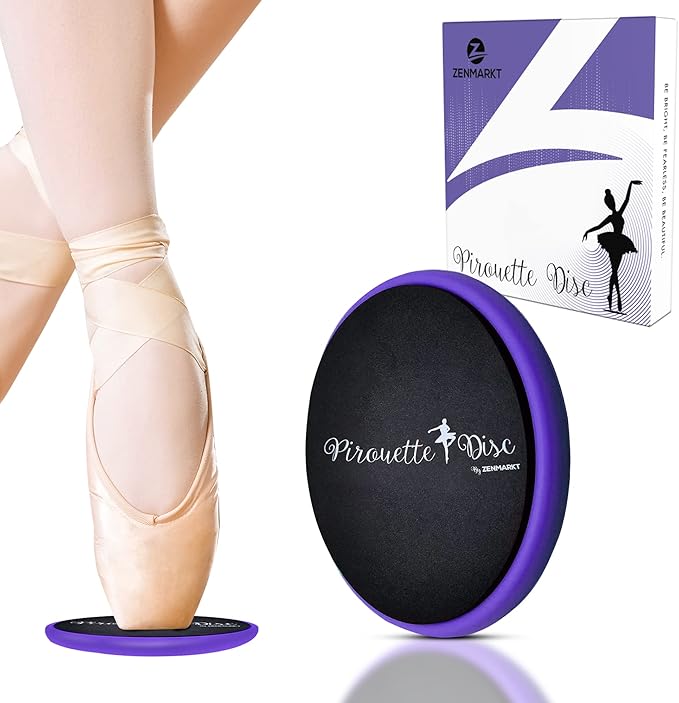 Ballet Pirouette Disc for Dancers - Portable Turn Disc for Dancing on Releve, Gymnastics and Ice Skaters - for Better Pirouette Technique, Releve, Turns and Dance Spinning