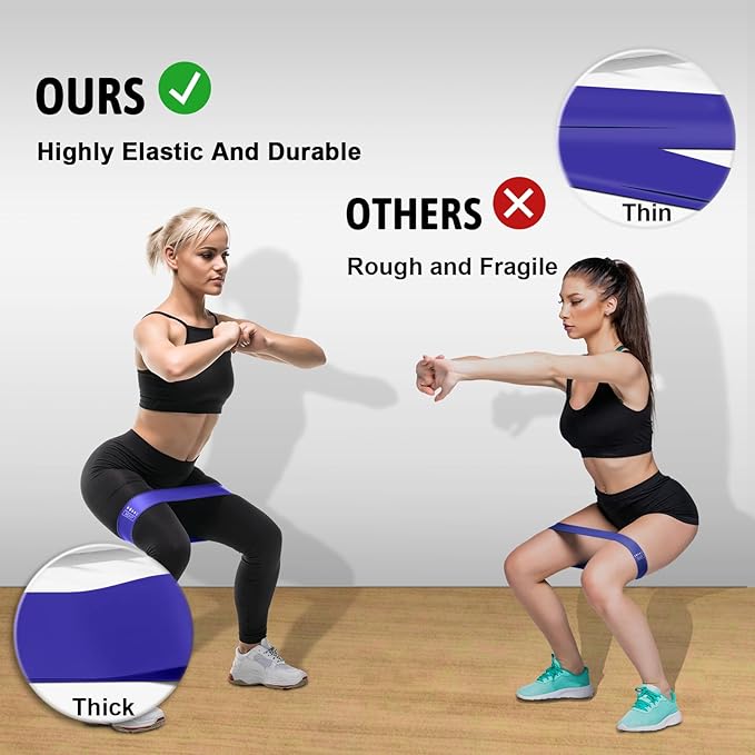 Resistance Bands for Working Out, Exercise Bands Resistance Bands Set with 5 Resistance Levels, Multi-Colored Workout Bands for Indoor & Outdoor Fitness, Leg Strength Training, Yoga