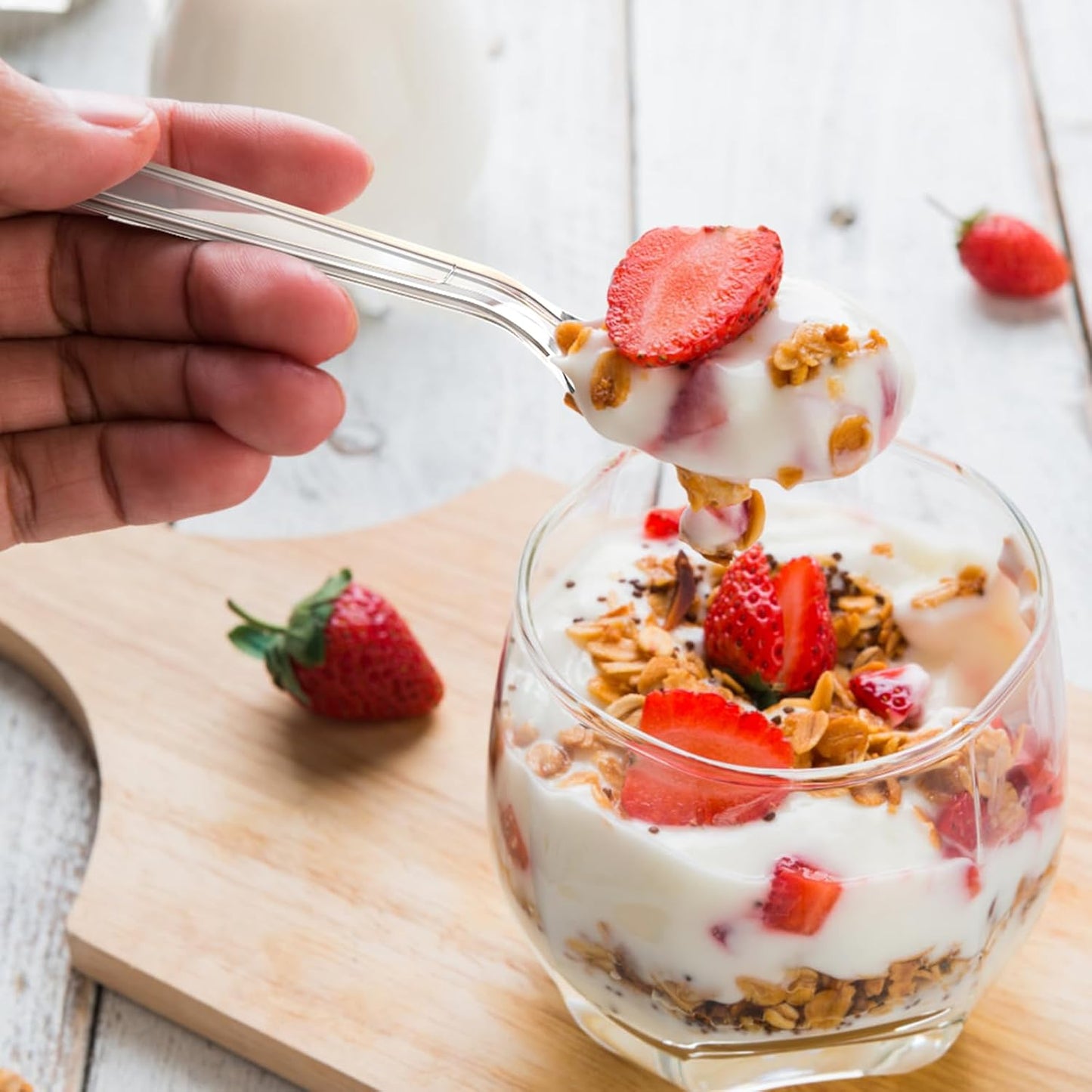 300 Count Clear Plastic Spoons Disposable, BPA-Free, Heat Resistant, Solid and Durable Disposable Spoons Heavy Duty Bulk, Premium Spoons plastic disposable for Party Supply