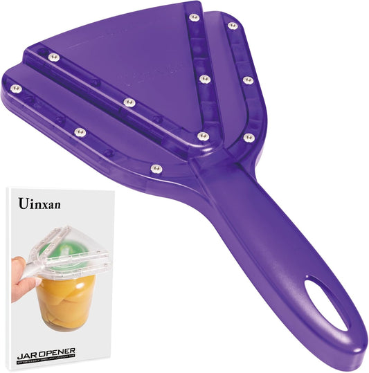 Jar Opener for Weak Hand & Seniors with Arthritis,Easy Twist Off Bottle Caps,Patent | Unique Kitchen Gadgets, Christmas Gifts for Elderly/Women/Men (Purple)