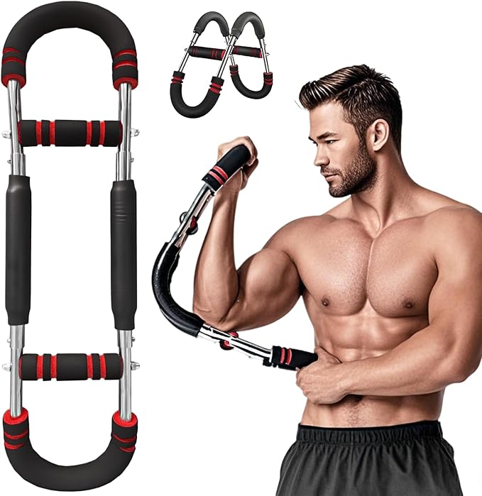 Twister Arm Trainer, 40-100lb Adjustable Chest Workout Equipment, Portable Power Twister Bar, 2025 New Adjustable Twister Arm Chest Exerciser，Detachable Design Fitness Anywhere