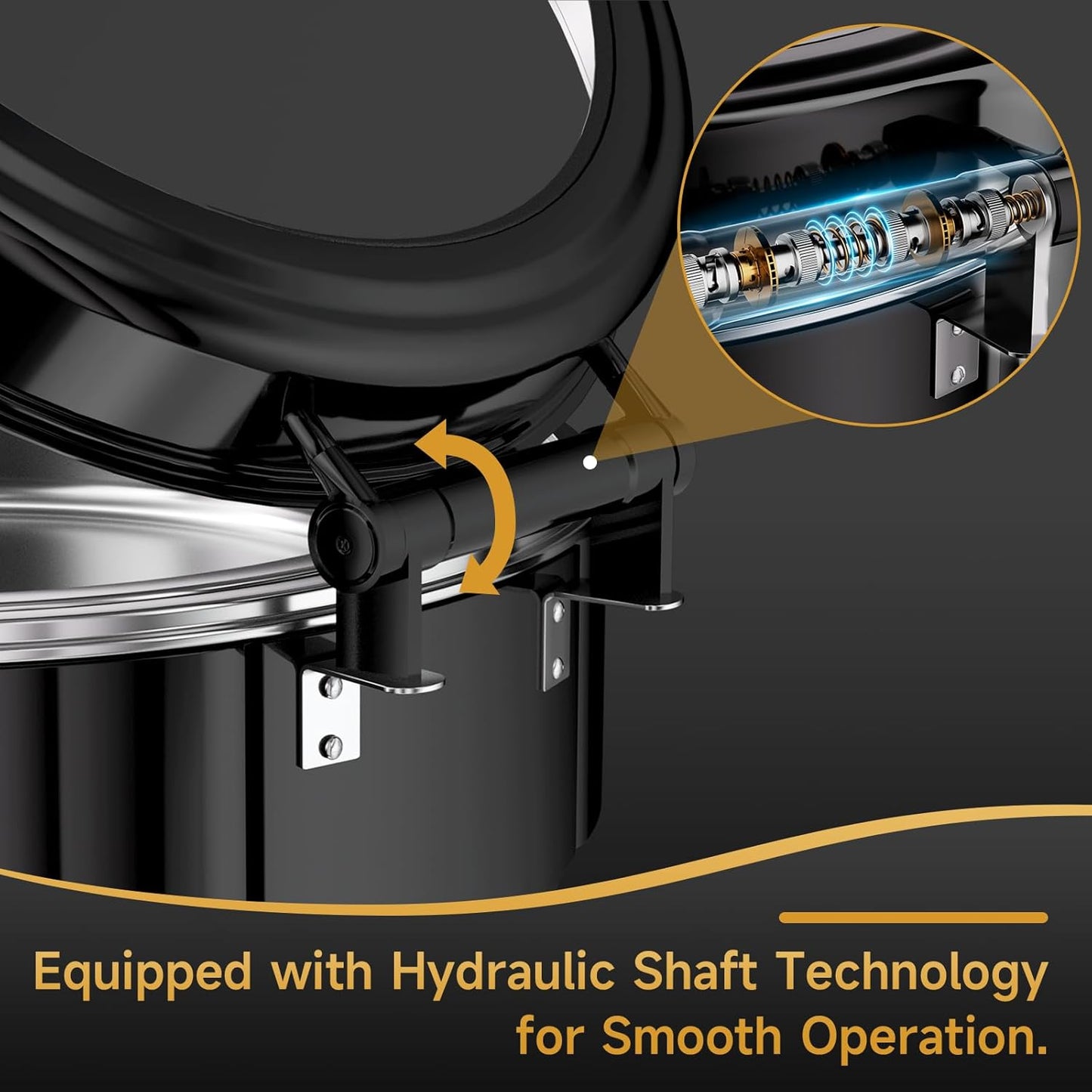 Chafing Dishes for Buffet, 6QT Round Stainless Steel Chafing Dish with Transparent Hydraulic Lid, 304 Food Pan, Buffet Warmer for Parties and Events (Black)