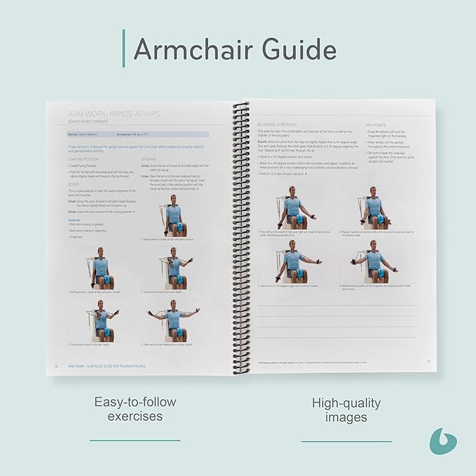Balanced Body Arm Chair Guide, Pilates Arm Chair Guide for Workout Equipment, for Home Gym or Studio Use