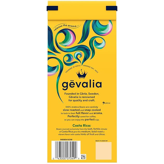 Gevalia Special Reserve Costa Rica Single Origin Medium Roast Ground Coffee (10 Oz Bag) (Pack of 4)