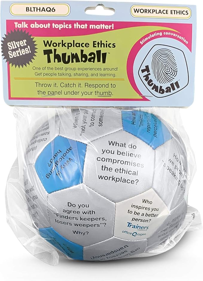 Trainers Warehouse 6" Thumball Collection, 32 Prompts for Conversation, Team Building, Relationship and Training
