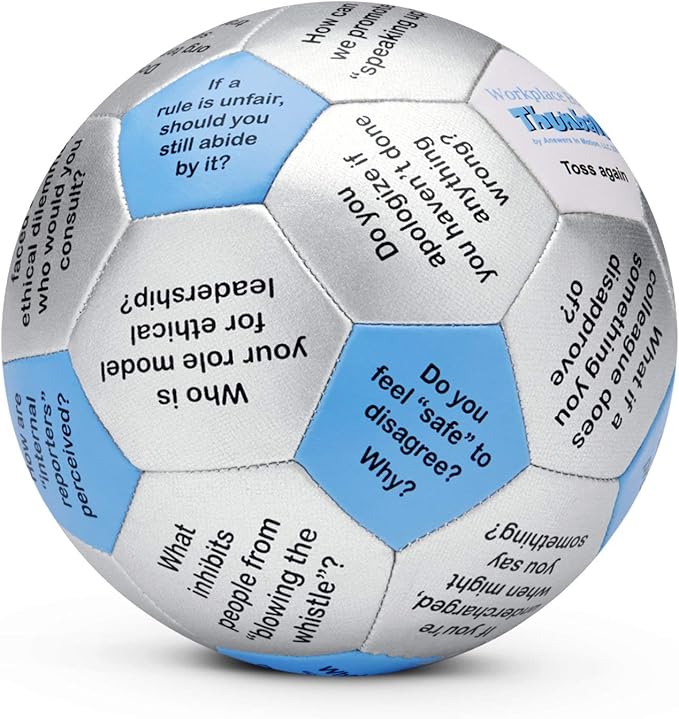 Trainers Warehouse 6" Thumball Collection, 32 Prompts for Conversation, Team Building, Relationship and Training