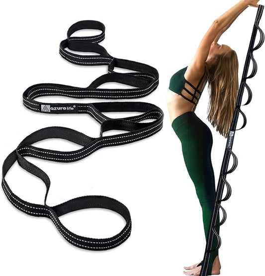 Premium Durable Stretch Straps with Loops, Stretching Strap for Physical Therapy, Multi-Loop Yoga Strap Fitness Exercise Strap for Yoga, Pilates, Dance, Flexibility&Exercise