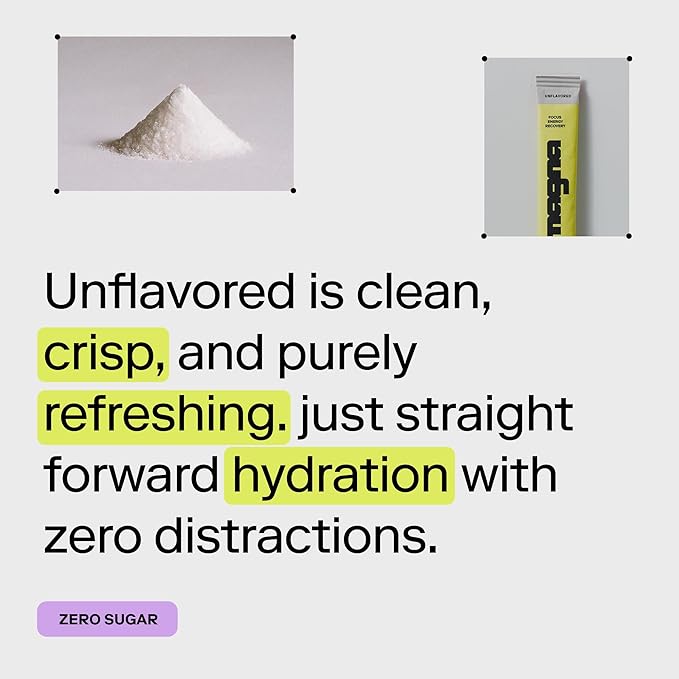 MAGNA Electrolyte Powder Drink Mix for Hydration, Energy & Focus Support with Magnesium L Threonate, Malate & Glycinate, Sodium, Potassium, Vitamin D, B6 & B12, Unflavored, 14 Servings