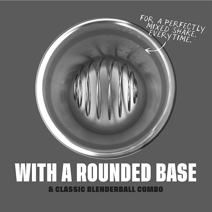 BlenderBottle Sport Insulated Stainless Steel Shaker Bottle with Wire Whisk, 24-Ounce, Grey – Protein Shakes & Hydration for Athletes & Fitness Enthusiasts, Easy Mixing, Keeps Drinks Cold, Lockable Lid