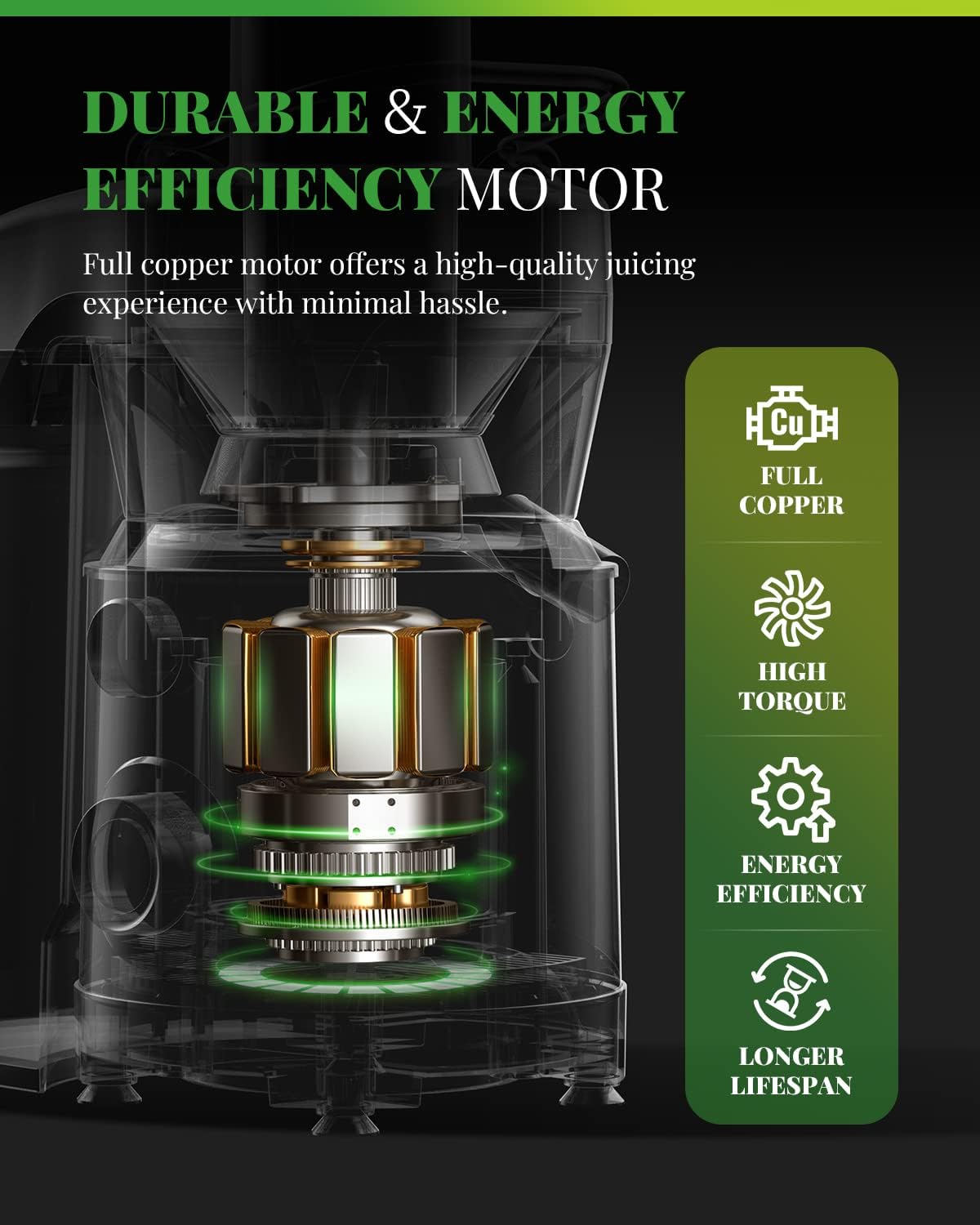 GDOR 1300W 【Extra Large】 Juicer Machines with Larger 3.2” Feed Chute, Titanium Enhanced Cut Disc Centrifugal Juice Extractor, Full Copper Motor Heavy Duty for Whole Fruit and Vegetable, Silver, XL