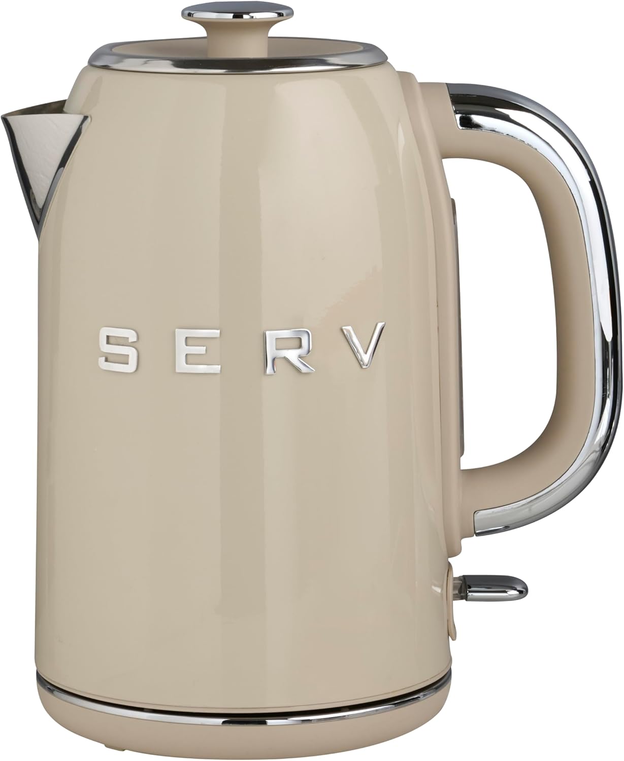 Servappetit Retro Serv Electric Kettle – 1.7L Stainless Steel Water Boiler with 360° Swivel Base, Clear Water Level Indicator
