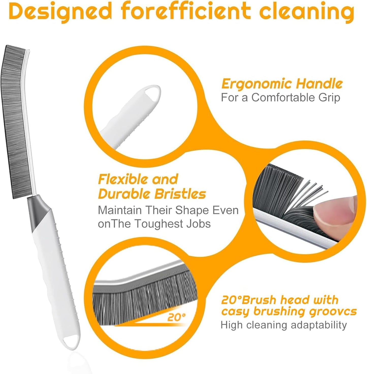 Cleaning Brush Grout Scrub Brush,Home Kitchen Bathroom Window Gap Cleaning Tools,4 pcs Hard Bristle Scrubbing Brush,Kitchen Bathroom Tile Toilet Home Essentials Cleaner Household Use