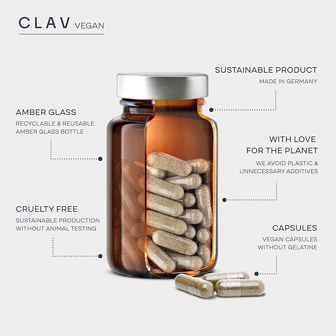 CLAV® N°9 - Cinnamon Extract + Bitter Melon Capsules with Syzygium cumini, Beta Glucan & Chromium - Vegan - 60 Count