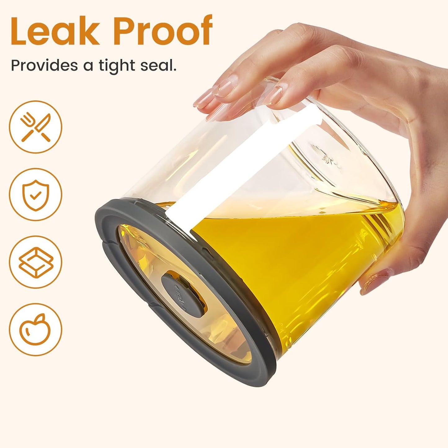 Glass Food Storage Jars with Lids[Set of 5], Perfect for Pasta, Cookies, Nuts, Coffee, Cereal, Flour, and More, Organize Your Kitchen with these BPA-Free Glass Jars with Silicone Lids