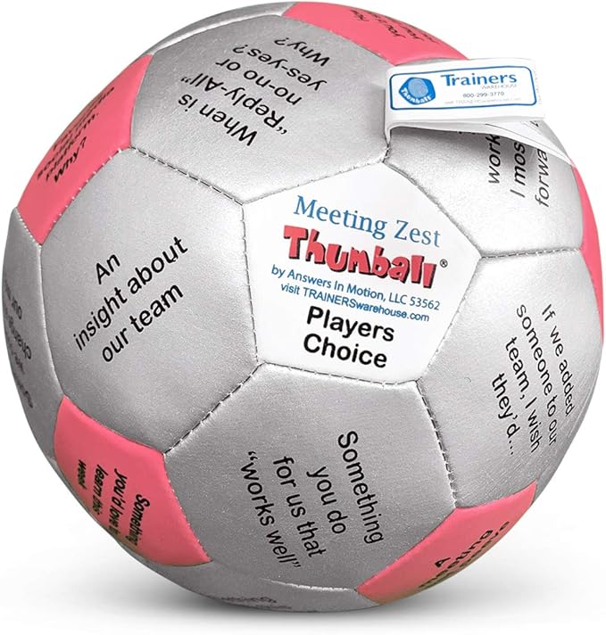 Trainers Warehouse 6" Thumball Collection, 32 Prompts for Conversation, Team Building, Relationship and Training