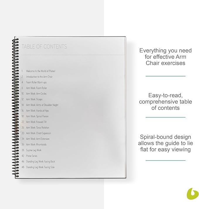 Balanced Body Arm Chair Guide, Pilates Arm Chair Guide for Workout Equipment, for Home Gym or Studio Use