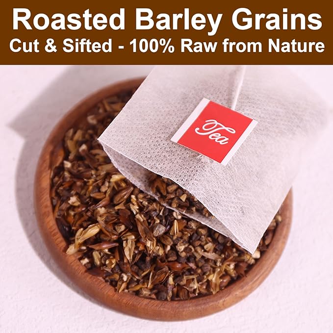 FullChea - Barley Tea, 4g X 50 Count - Premium Natural Roasted Barley Grain - Mild Baking Type - Non-GMO - Caffeine-free - Damai Cha - Digestion Support & Rich in Nutrition