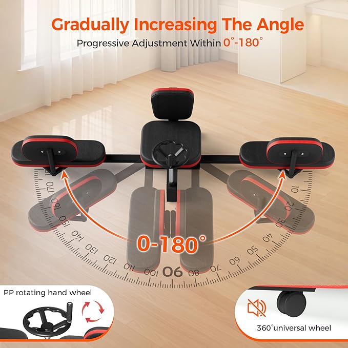 NArra Leg Stretcher Machine, Adjustable Leg Stretch Training Machine, 330lbs Heavy Duty Leg Extension Machines for Home Yoga Gym Fitness to Train Leg Flexibility, Black