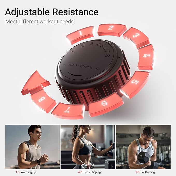 UMAY Elliptical Machine for Home, Elliptical Exercise Machine with 8 Levels Resistance & Pulse Rate Grips, Silent Magnetic Elliptical Trainer with 15.5" Stride and LCD Monitor