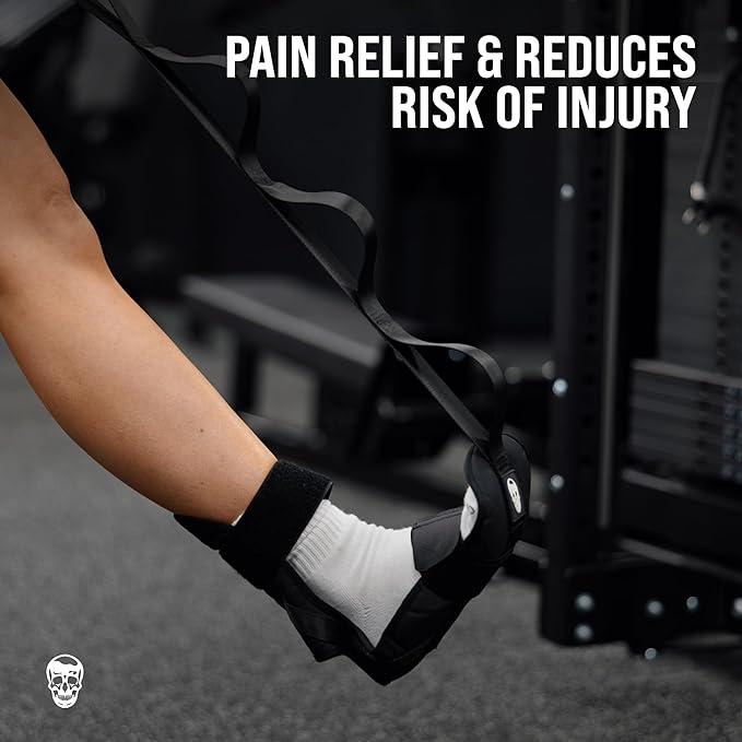 Gymreapers Foot and Calf Stretcher for Plantar Fasciitis, Achilles Tendonitis, Rehabilitation - Flex Strap for Physical Therapy, Pilates, Flexibility Training, Thigh & Hamstring Stretcher and Heel Spurs & Shin Splints