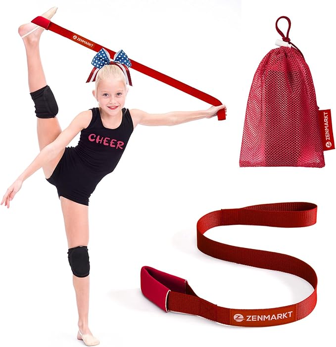 Stretching Strap for Cheer – Flexibility Stunt Strap for Cheerleaders – Durable Cheer Stretching Bands for Improved Flexibility, Range of Motion – Essential Cheer Accessories
