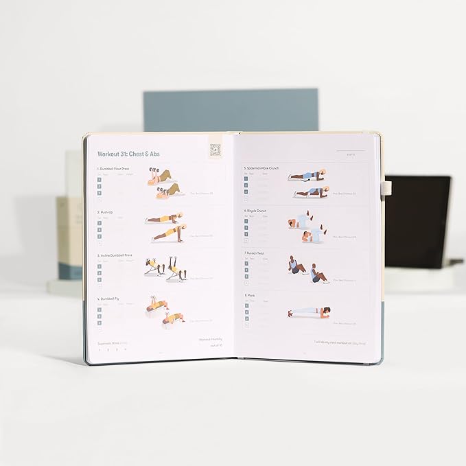 The Dumbbell Home Workout Journal. 13 Week Program. Fitness Planner/Workout Book that Only Requires Dumbbells. Workout Journal for Women & Men.