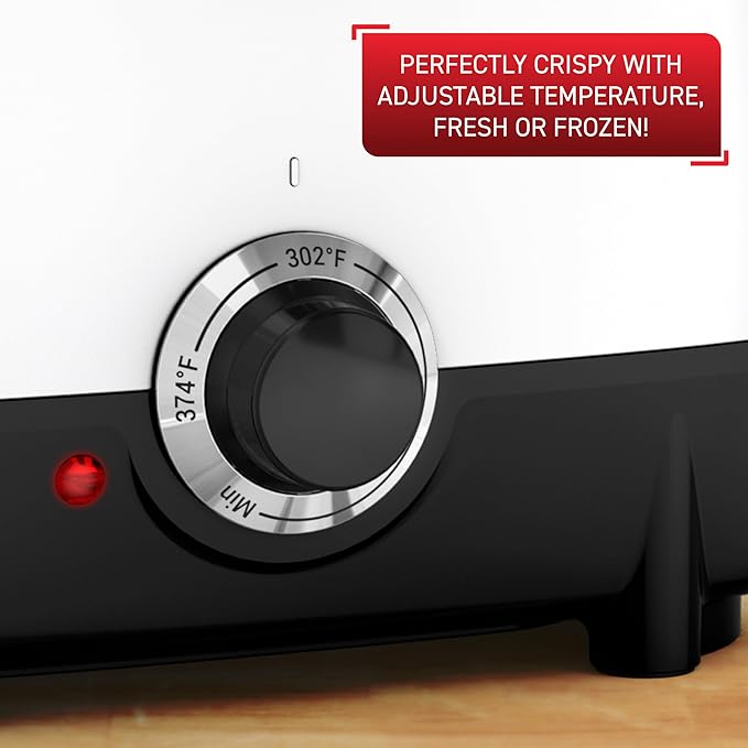 T-fal Mini Deep Fryer, Stainless Steel Deep Fryer with Basket, 1 Liter, Versatile Temperature Control, 900 Watts, Temperature Control, Easy to Clean, Black