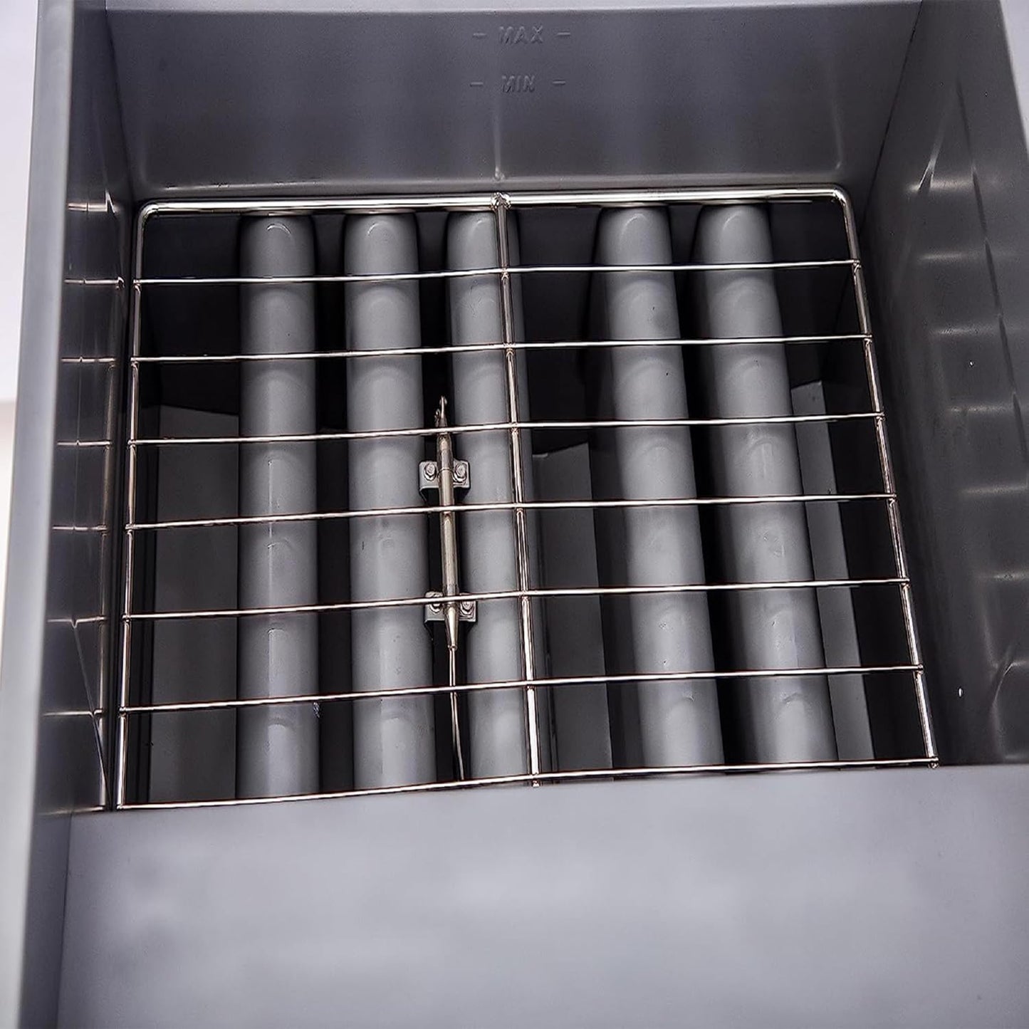 CLIVIA Natural Gas Floor Deep Fryer, Commercial Fryer with 2 Baskets, 75 lb. Oil Capacity with 5 Burners, Total 150,000 BTU Gas Fryer for Restaurants