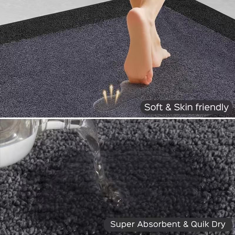 Machine Washable Kitchen Rug 32" x 72", Non Slip Indoor Door Rug, Absorbent Entrance Runner Rug for Bedroom, Hallway, Bathroom, Floor (Roll Packing)