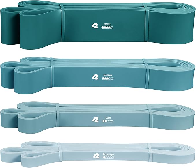 Retrospec Lift Resistance Pull Up Assistance Band Set for Working Out, Home Fitness, Toning, Stretching. Physical Therapy, Muscle Training & Exercise - Lightweight & Portable for Men & Women