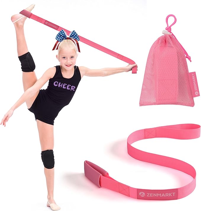Stretching Strap for Cheer – Flexibility Stunt Strap for Cheerleaders – Durable Cheer Stretching Bands for Improved Flexibility, Range of Motion – Essential Cheer Accessories