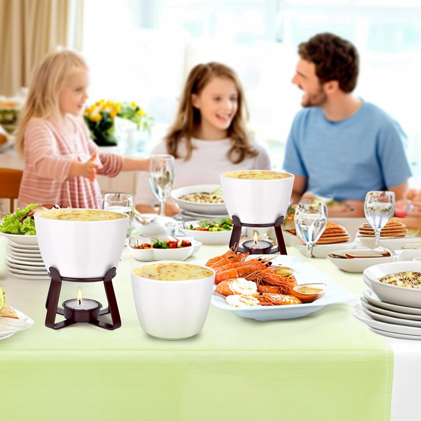 4 Pieces Large Butter Warmers,Butter Warmers for Seafood with 20 Pieces Tealight Candles,Ceramic Butter Warmer Set for Chocolate or Cheese,Fondue- Dishwasher&Microwave Safe,Oven Safe(10.55oz)