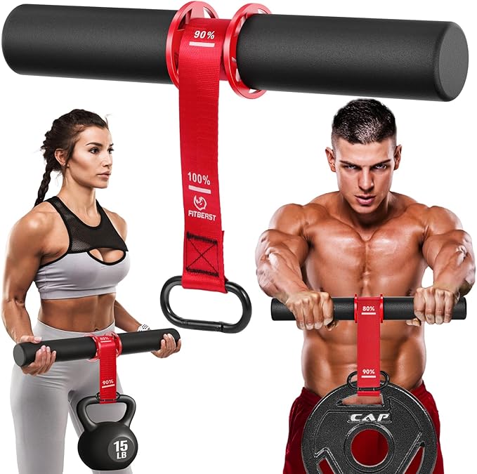 FitBeast Forearm Strengthener & Wrist Roller Forearm Exerciser - Adjustable Forearm Strength Trainer with Thickened Anti-Slip Grip Handles, Ideal for Boosting Grip Strength & Muscle Building