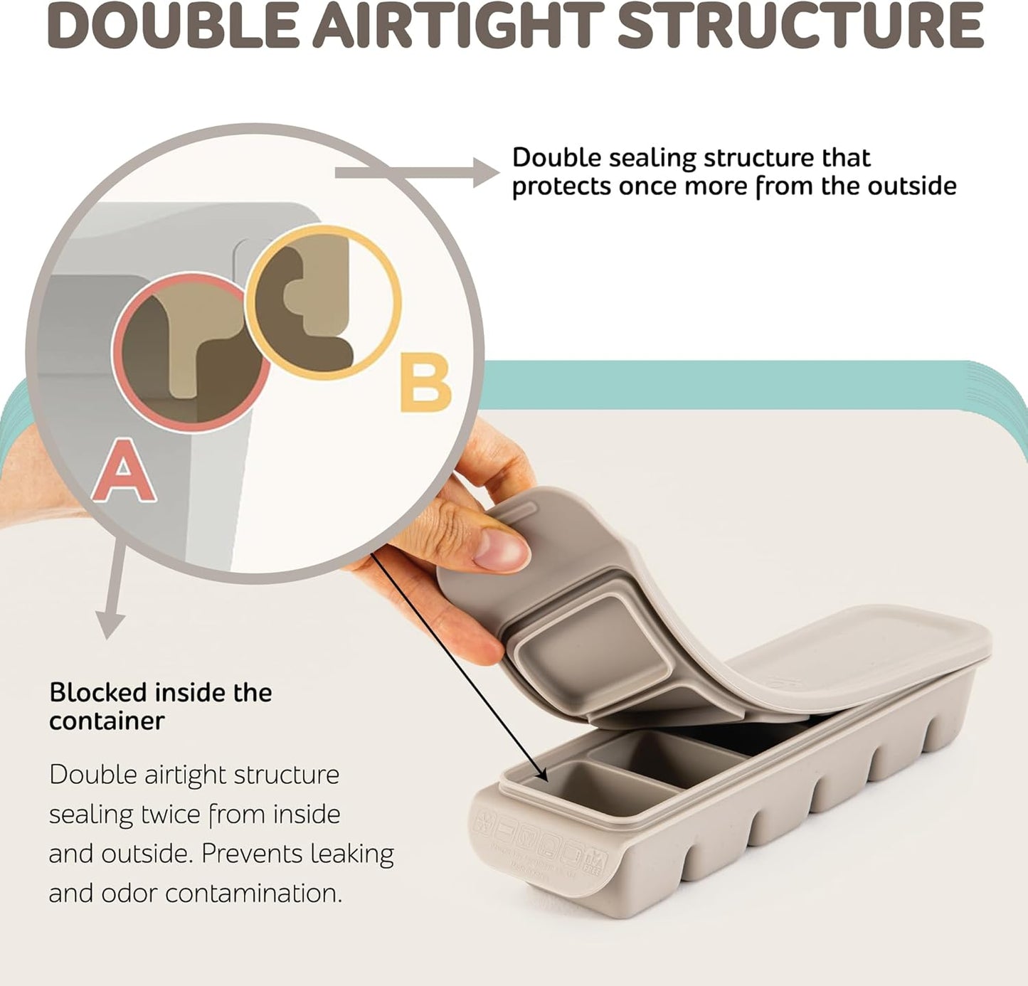 Silicone Freezer Trays with Lid, 1oz 6 Section - Leak Proof Silicone Freezer molds for Homemade Baby Food Breastmilk, Purees, Vegetables, Baby Food Jars Ice Tray with Lid BPA Free Pastel Pink