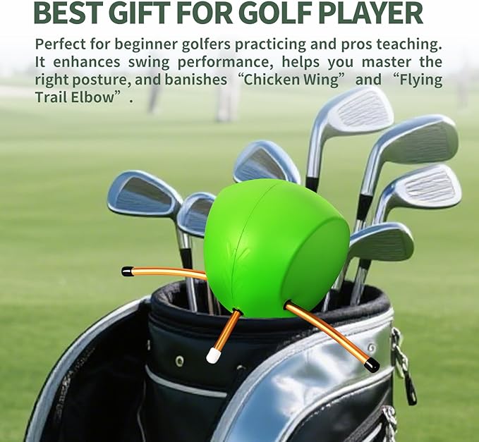 Ball PU Swing Trainer with Anti-Slip Pad & Storage Bag, Golf Swing Training Aids, Enhance Swing Strength, Flexibility & Stability, Portable Practice Tool for Daily Use