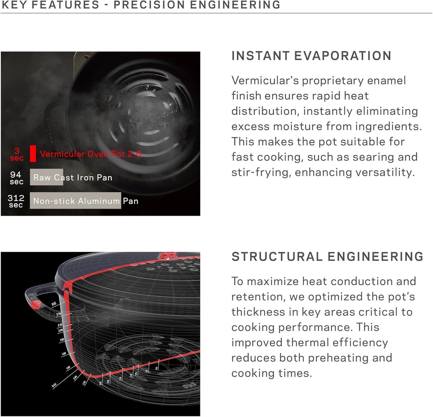 Vermicular Oven Pot 2.0 | Lightweight Enameled Cast Iron Pot | 22cm (3.7 Qt) | Non-Toxic | Induction-compatible | Dutch Oven | Made in Japan | Matte Linen Beige