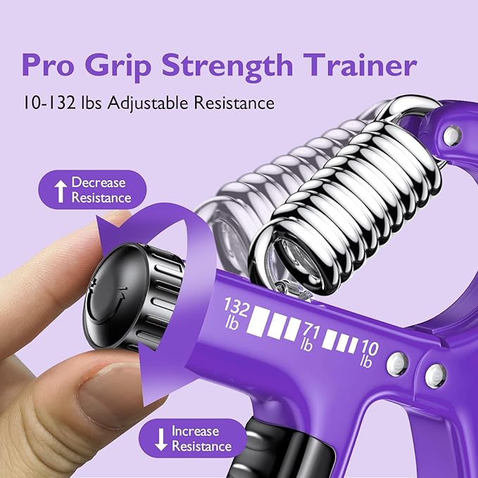 FitBeast Grip Strengthener Forearm Strengthener, Adjustable Hand Grip Strengthener for Strength Training & Rehabilitation, 10-132 lbs Resistance, Ideal for Athletes and Physical Therapy (1 Piece)