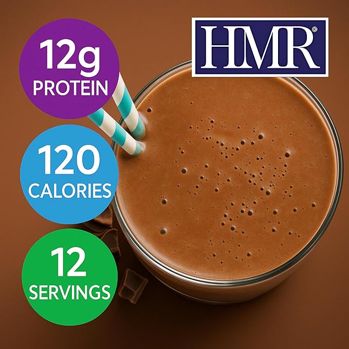 HMR 120 Shake Meal Replacement Powder | Chocolate Shake Mix to Support Healthy Weight Loss | 12g of Protein | Nutritional Drink | Low Calorie Food | 2 Pack (choc/choc), 12 Servings Each
