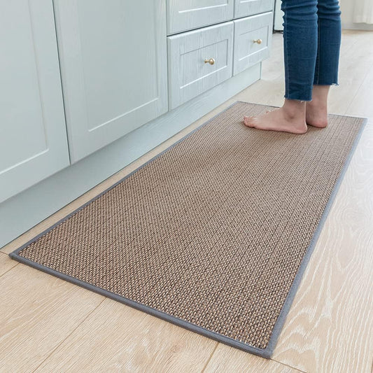 Kitchen Rugs and Mats Non Skid Washable, Absorbent Runner Rugs for Kitchen, Front of Sink, Kitchen Mats for Floor (Grey, 20"x70")