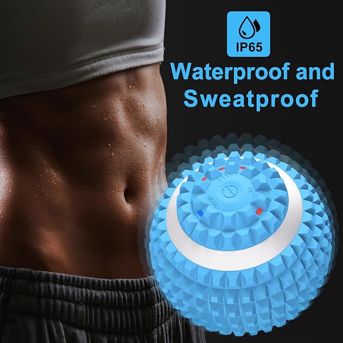 Uppye Vibrating Massage Ball for Pain Relif, Lacrosse Balls Deep Tissue Trigger Point Therapy for Plantar Fasciitis Pain Relief, Muscle Pain for Myofascial Release Ball