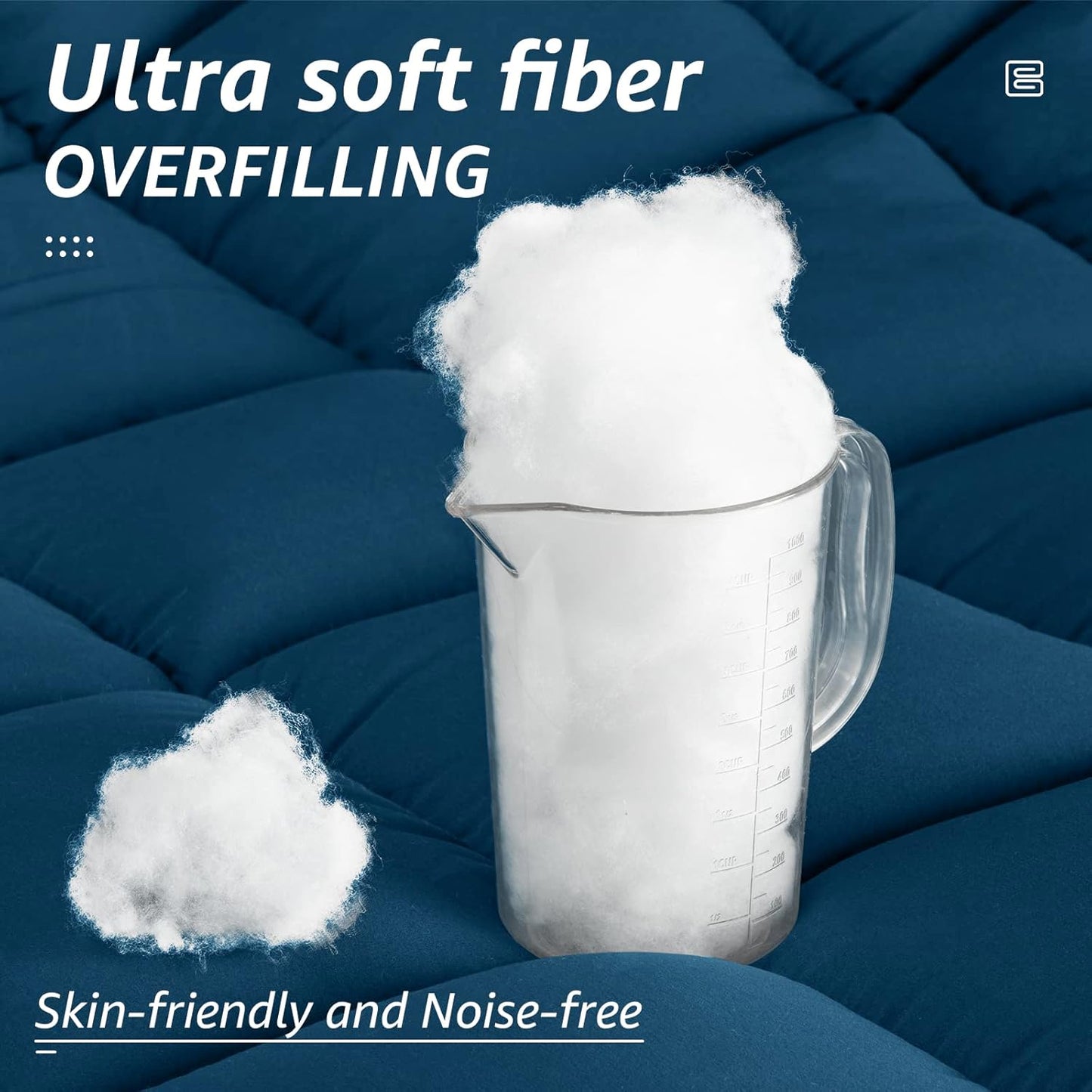 HYLEORY All Season Full Size Bed Comforter - Cooling Down Alternative Quilted Duvet Insert with Corner Tabs - Winter Warm - Machine Washable - Teal